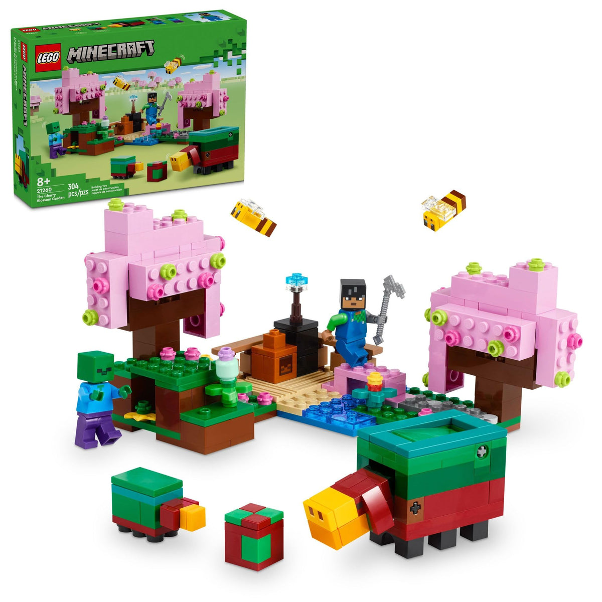 Minecraft Cherry Blossom Garden Building Set with 2 Minifigures N36274
