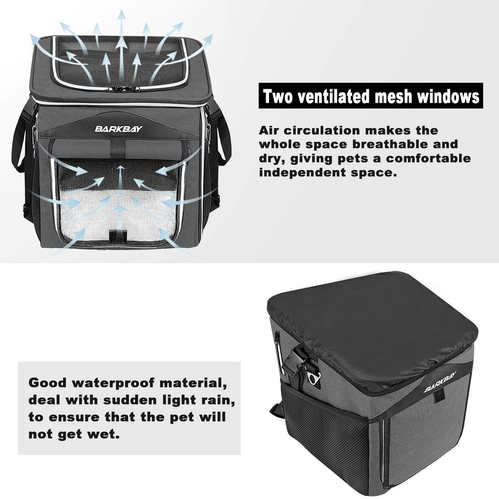 Foldable Soft-Sided Dog Bike Basket Carrier with 2 Open Doors F76999