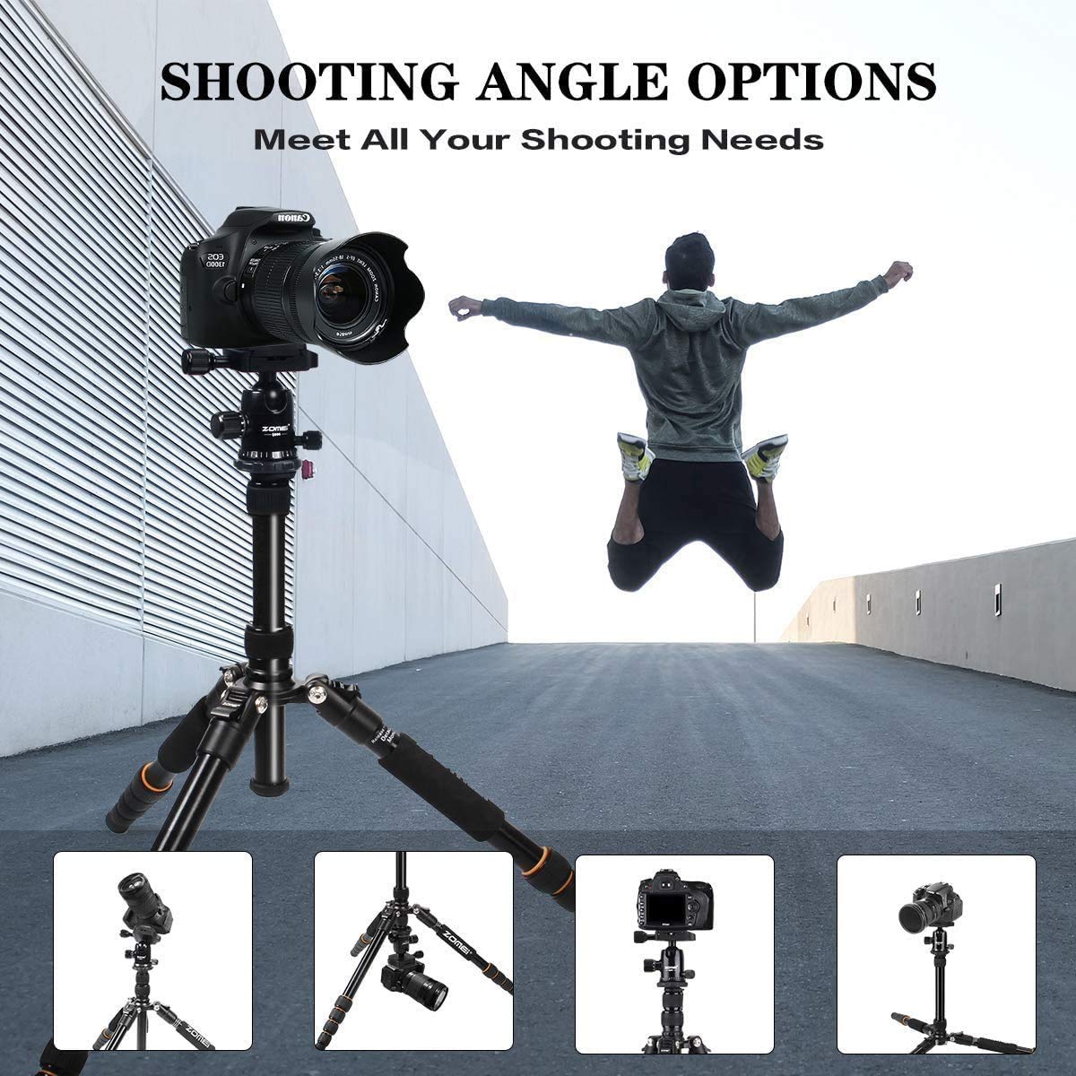 Camera Tripod with Ball Head Quick Release Plate and Carrying Case W14712