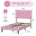 Twin Upholstered Platform Bed T319515