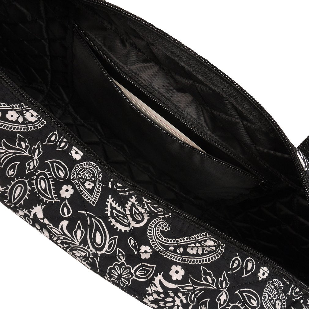 Black Paisley Mahjong Set with Soft Bag, 166 Ivory Colored Engraved Tiles, 4 All-in-One Rack/Pushers A616861