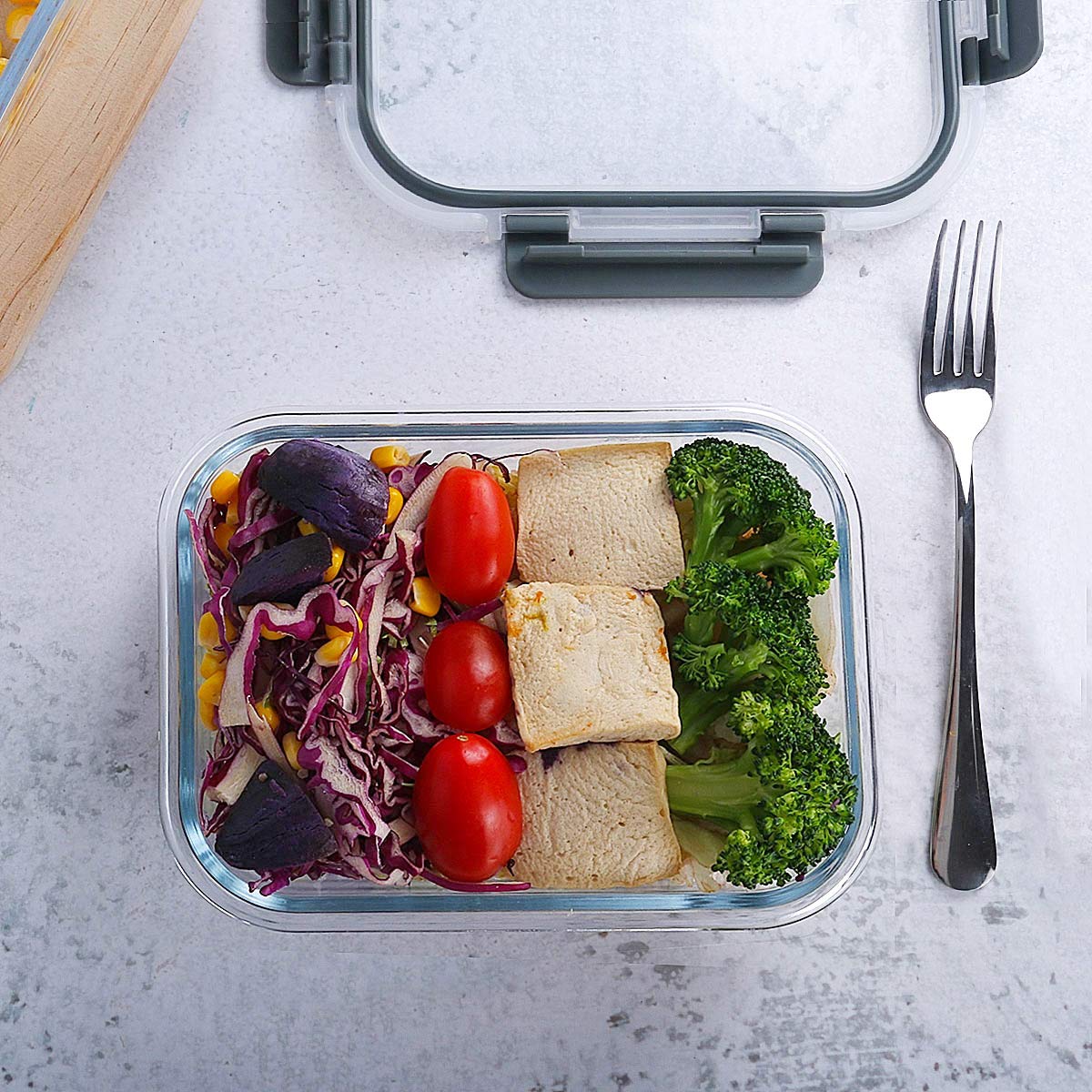 10 Pack 22 oz Glass Food Storage Containers with Lids R625