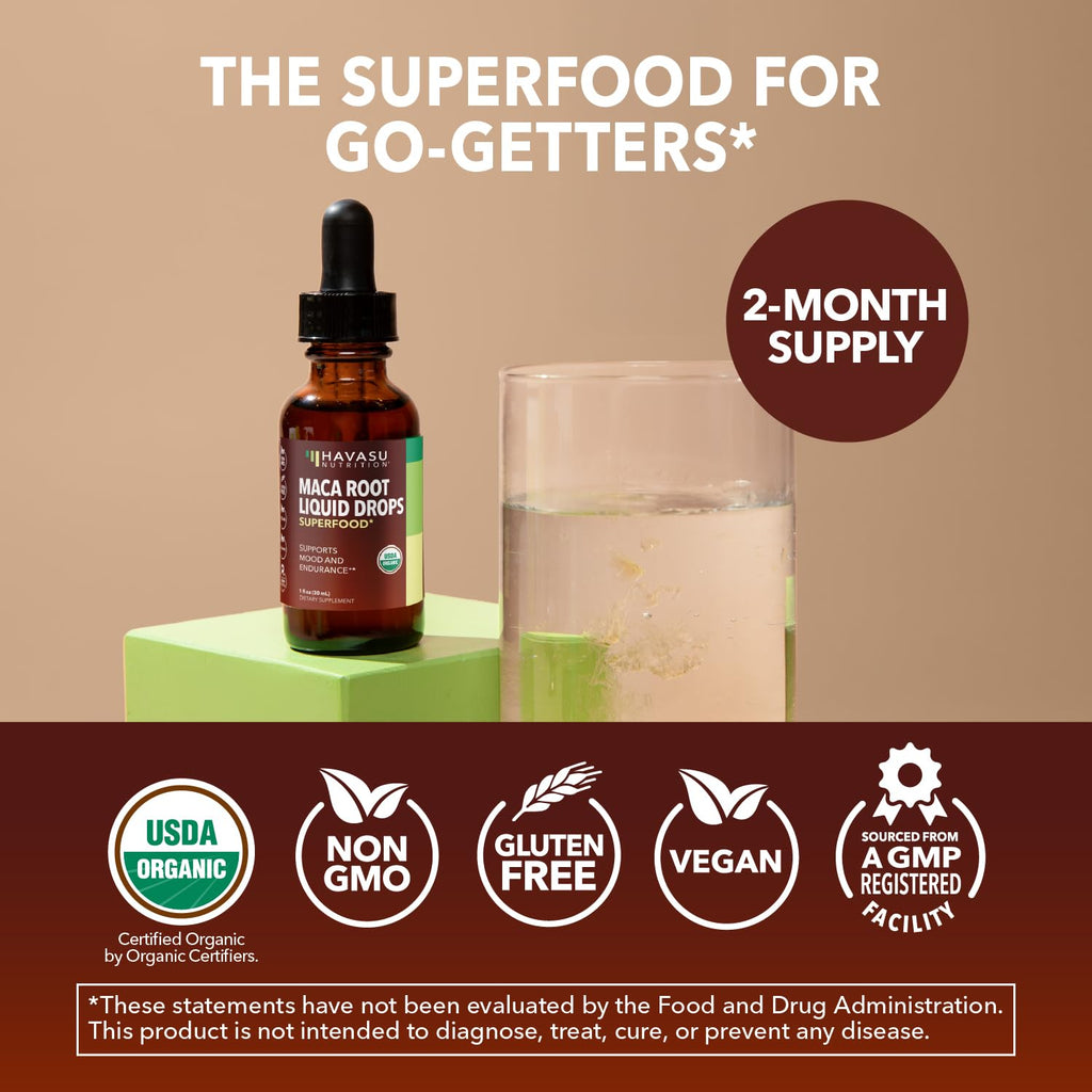 Organic Maca Root Liquid Unflavored 1fl oz Q567