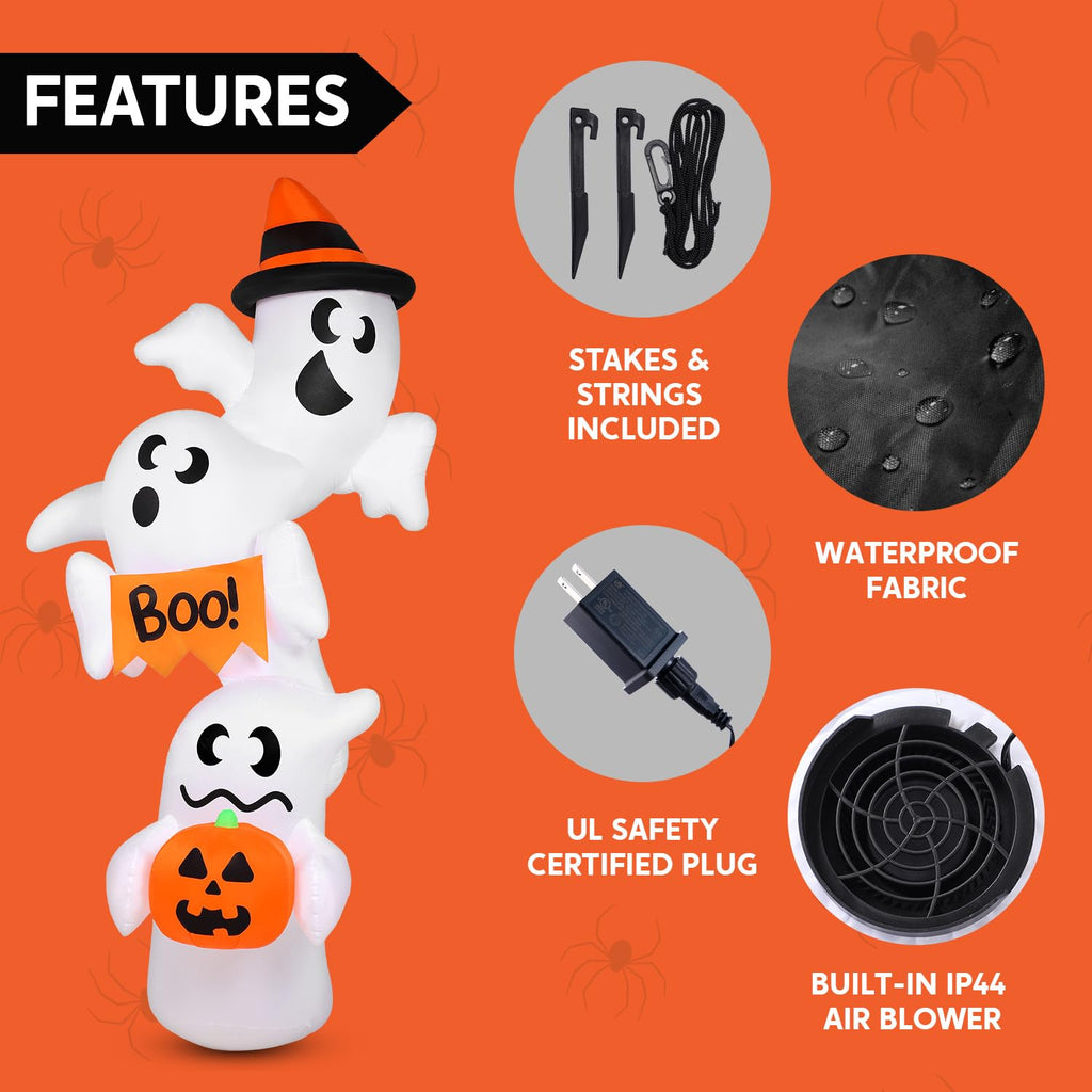 Inflatable Ghost Outdoor Decorations with LEDs M27040
