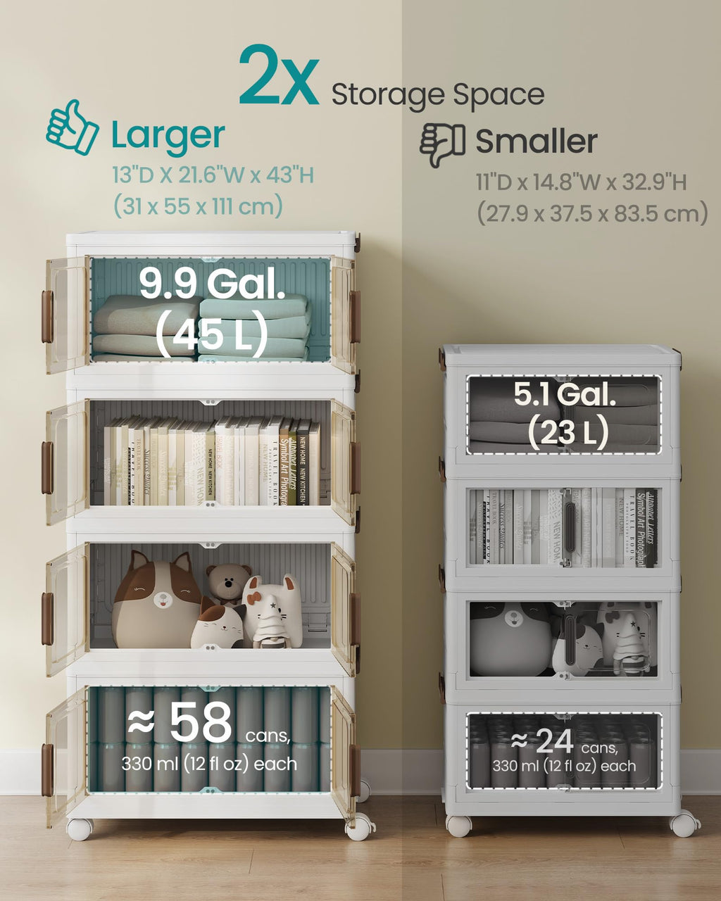 48QT Stackable Storage Bins with Lid Y953909