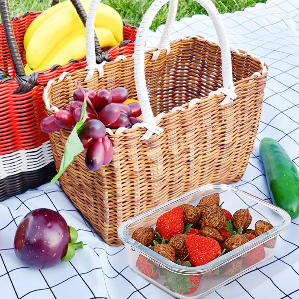 10 Pack 22 oz Glass Food Storage Containers with Lids R625