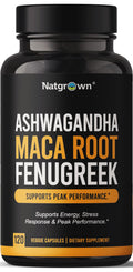 Ashwagandha Maca Root Fenugreek Capsules 120 Ct W54245