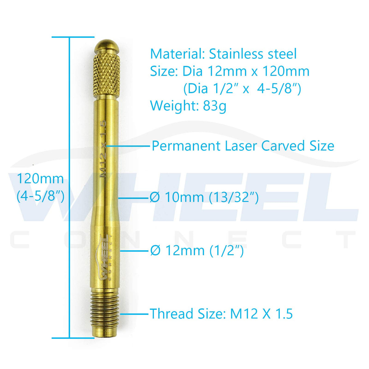 Stainless Steel Wheel Alignment Pin Set of 5 Sizes Z2882