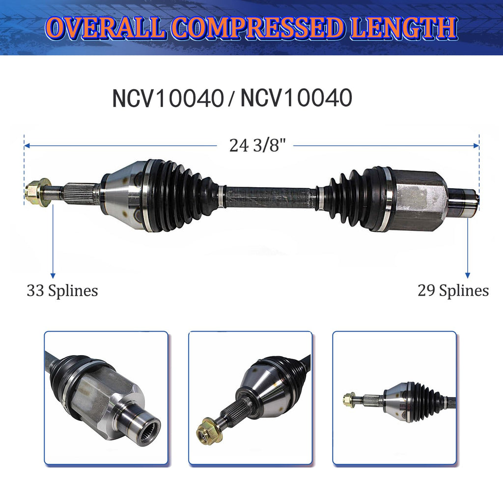 CV Axle Front Pair 4WD I1486