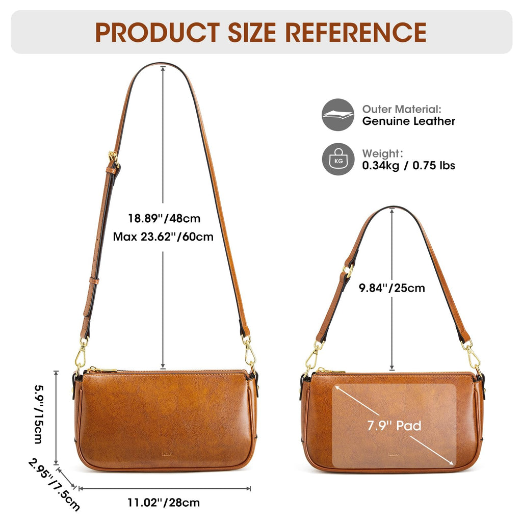 Leather Crossbody Bags with 2 Straps L2699