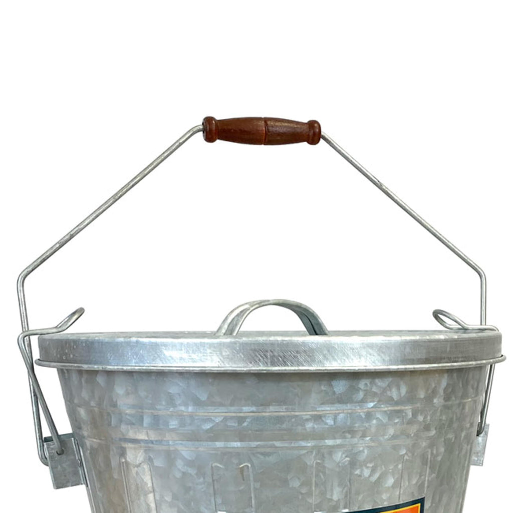 Galvanized Steel Bird Seed Storage Bucket Bin with Scoop H4169