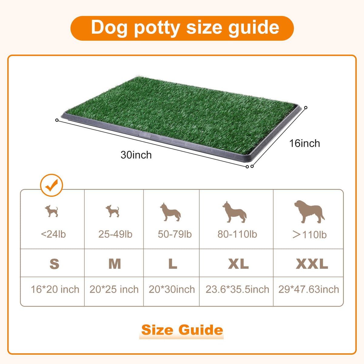 Dog Grass Pad with Tray 16x20in O580132