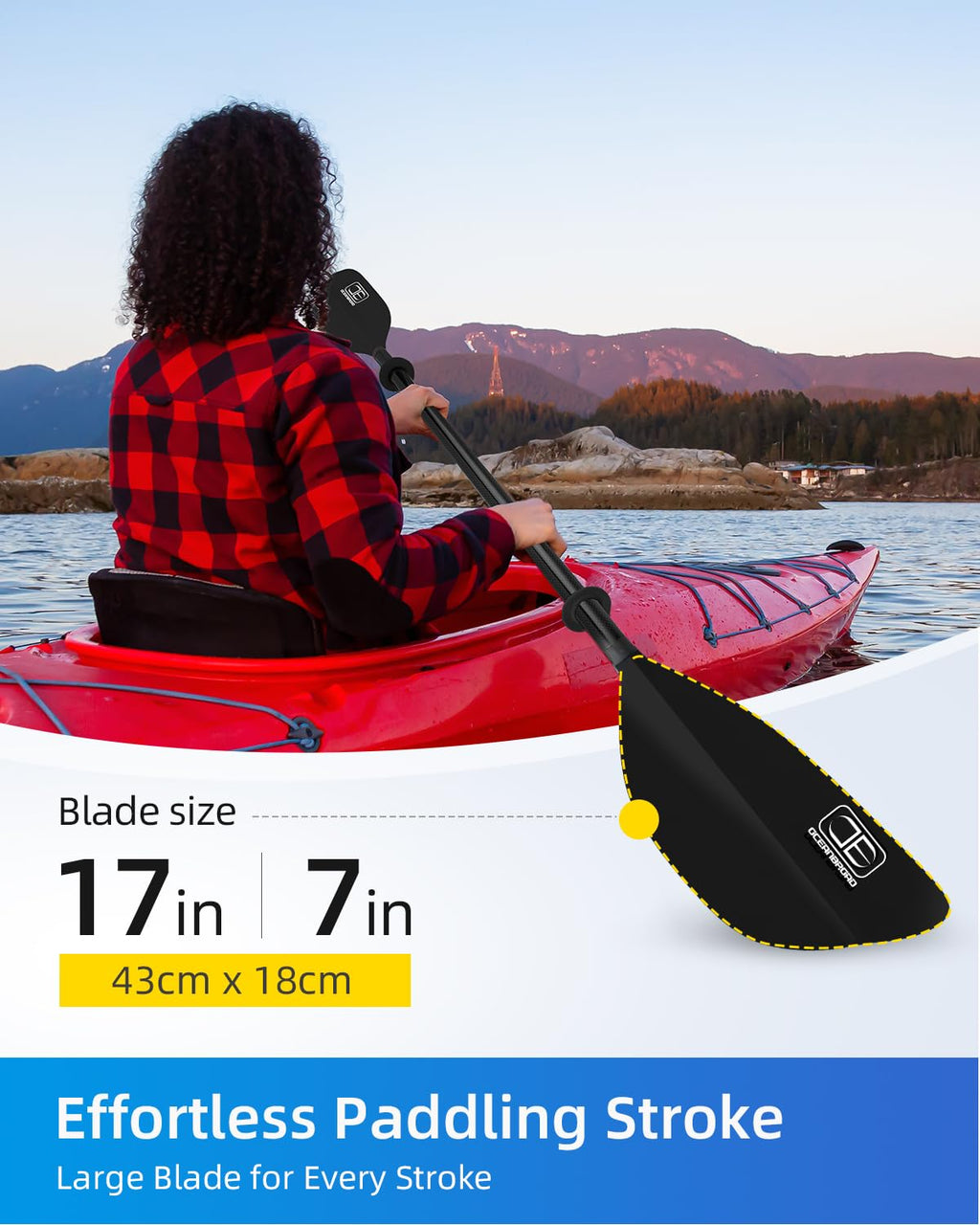 4 Pieces Carbon Fiber Kayak Paddle C14452
