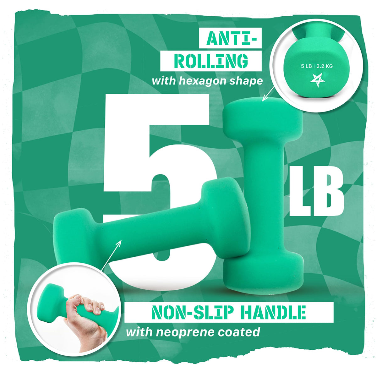 Neoprene Coated Dumbbell Hand Weight Sets of 2 A9494