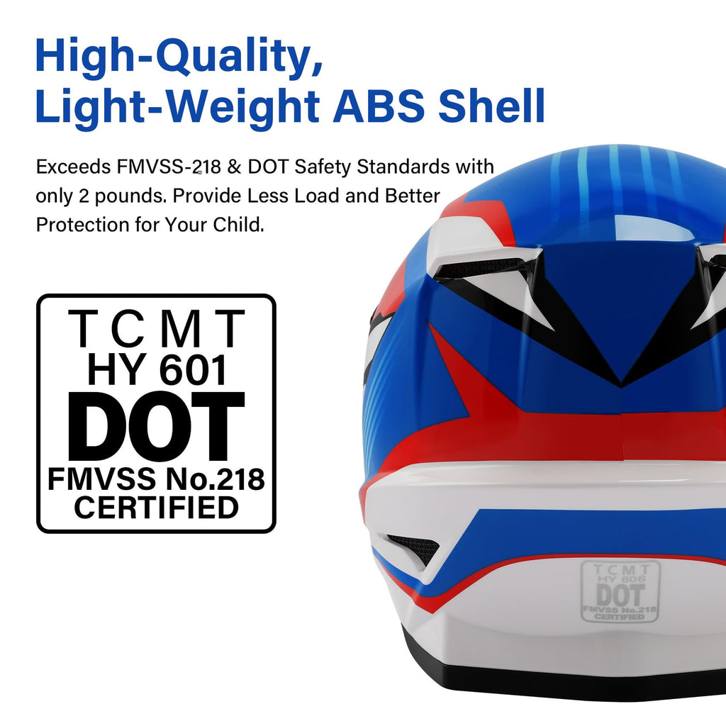 Youth Kids DOT Approved Full Face Motocross Helmet J3112