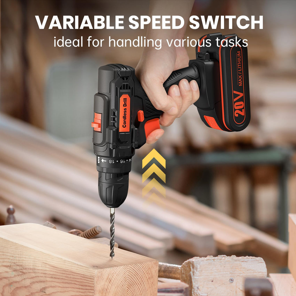 20V Cordless Drill Set with 42 Accessories J733