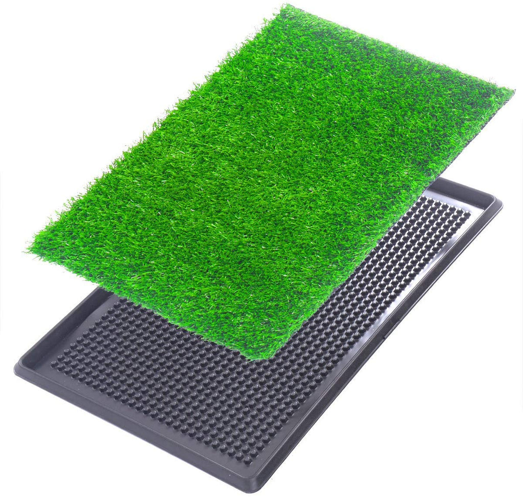 Indoor Outdoor Dog Puppy Potty Trainer Pad Grass Toilet Mat Tray 25"x20" V131