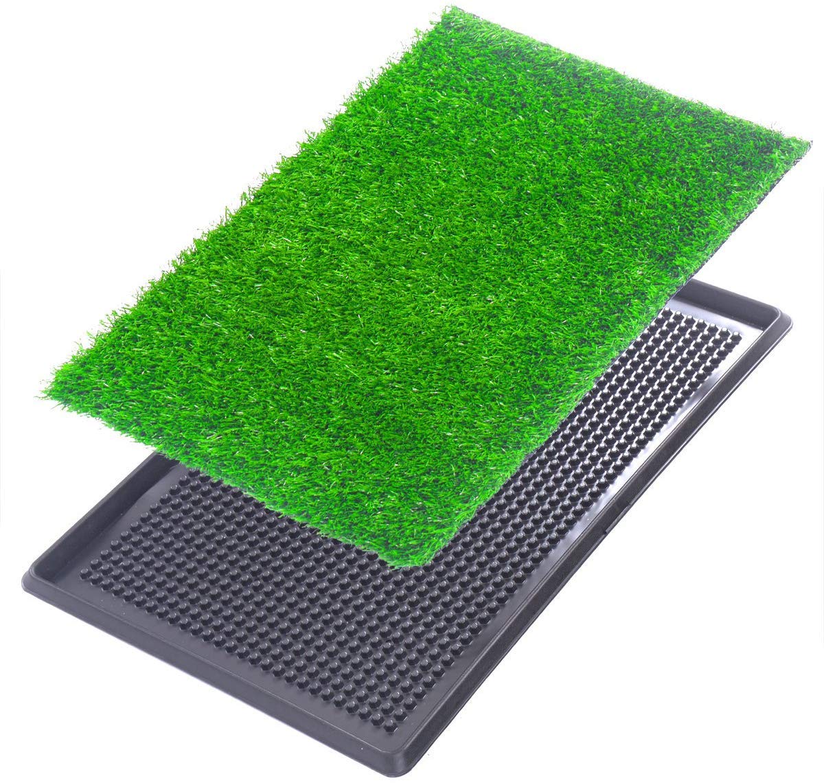 Indoor Outdoor Dog Puppy Potty Trainer Pad Grass Toilet Mat Tray 25"x20" V131