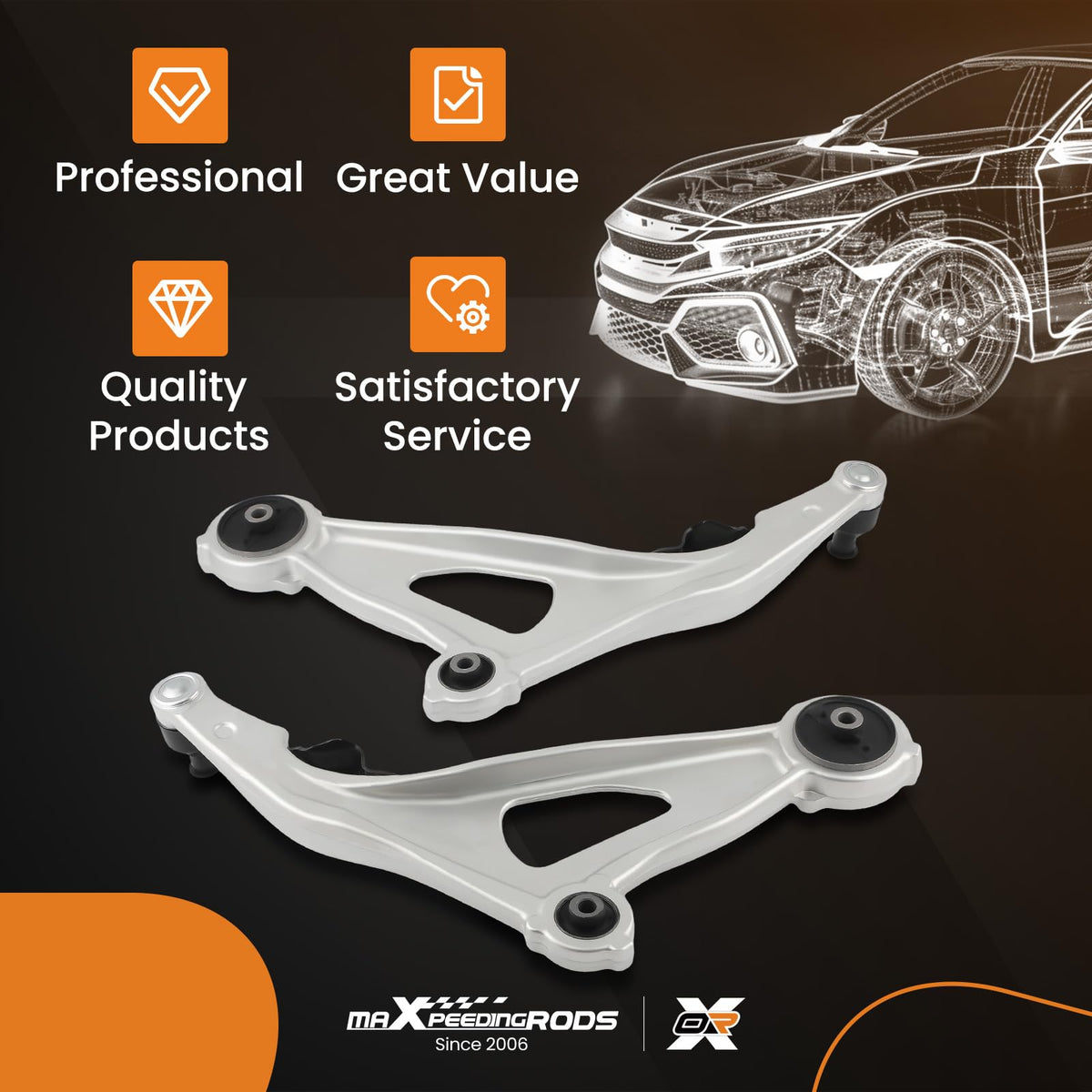2Pc Front Lower Control Arms C58705