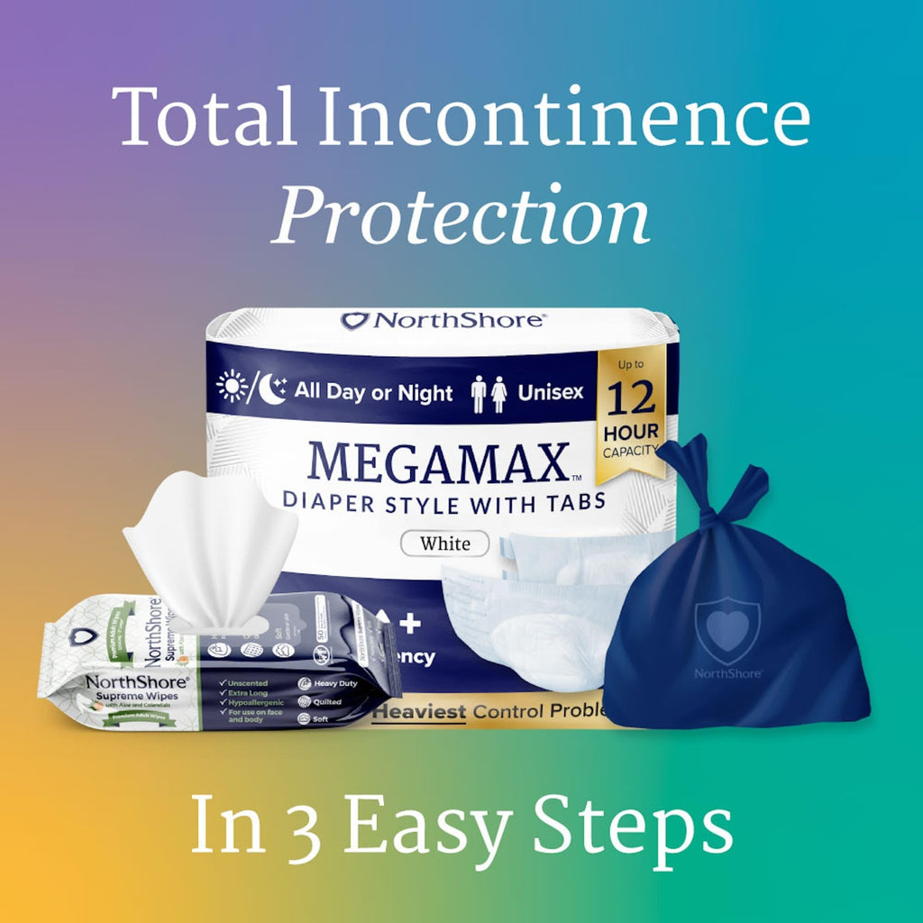 Pink X-Large Adult Diapers with Tabs, 4 Count O262536