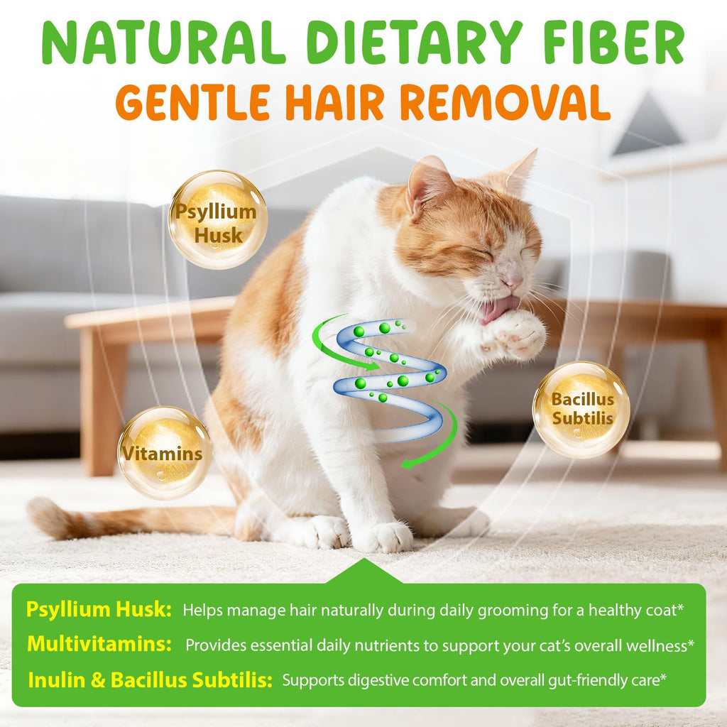 Natural Cat Hairball Treatment with Vitamins U69584
