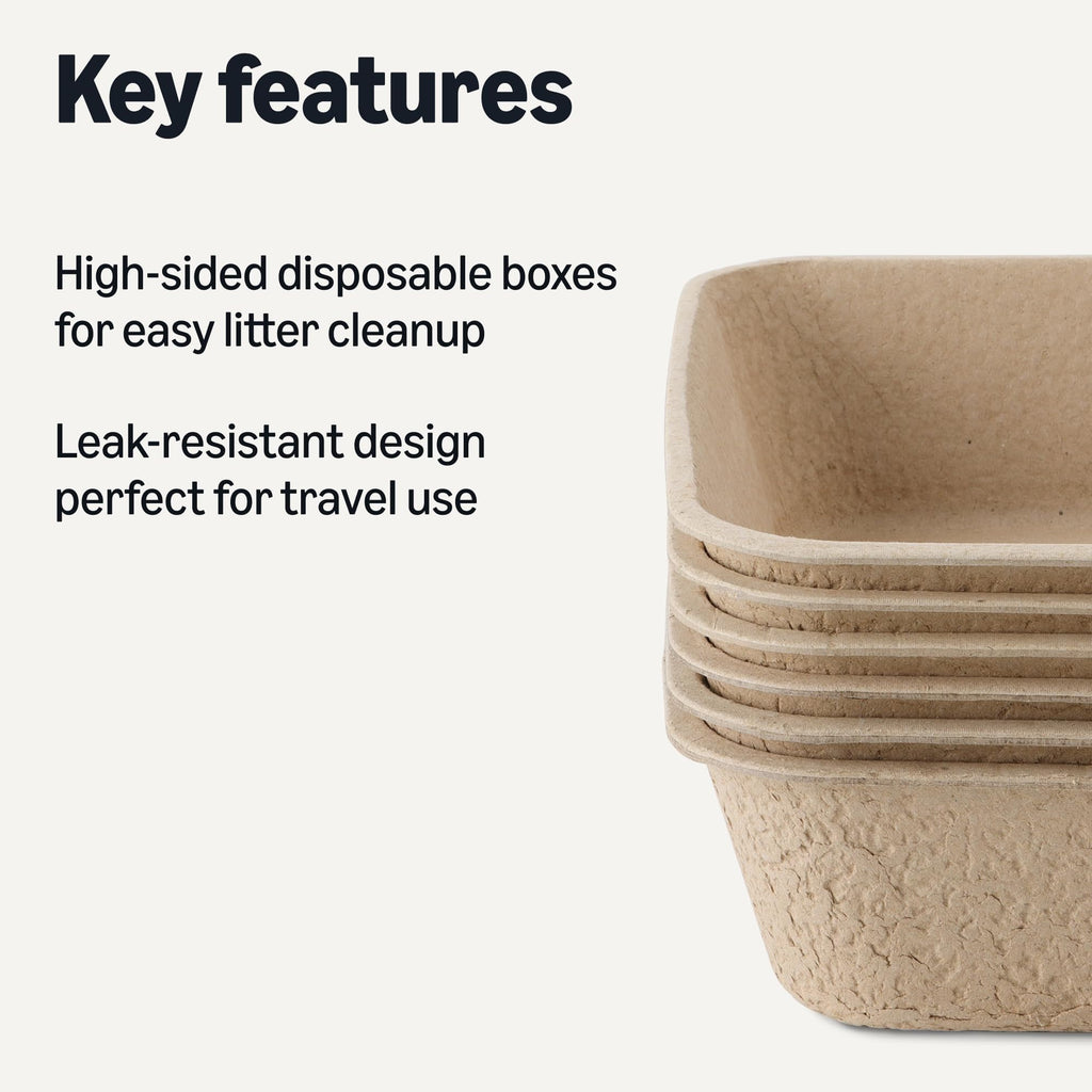 Disposable Cat Litter Box Large 6-Pack Q70789
