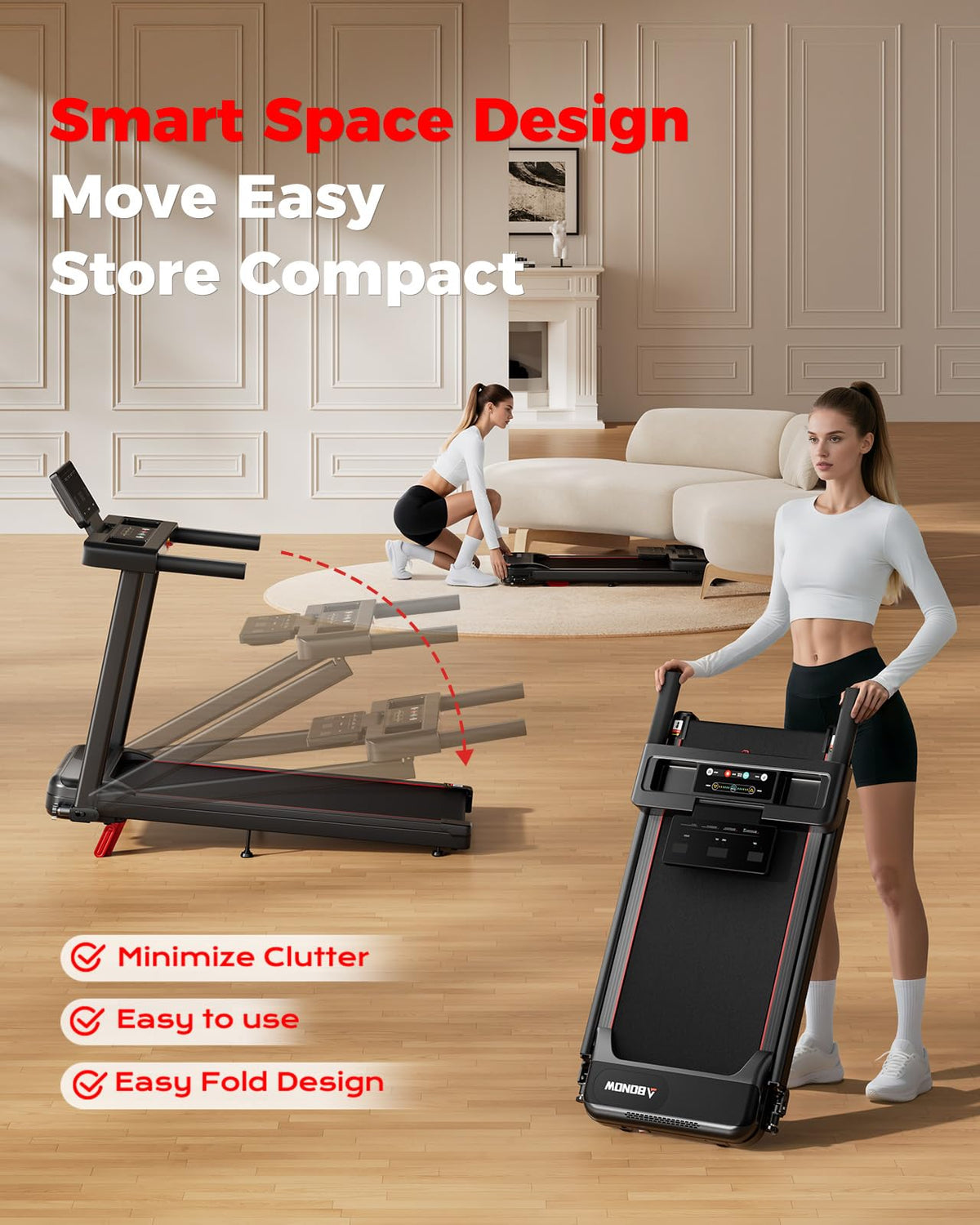 Foldable Treadmill with 12% Incline F451643
