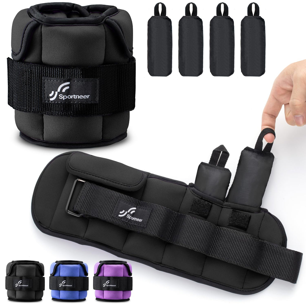 Adjustable Ankle Weights with Removable Weights J155125