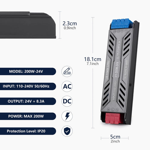 24V 200W Ultra Slim LED Power Supply H643985