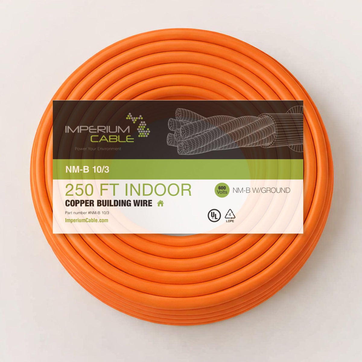 250ft Solid Copper Electrical Wire with Ground X444498