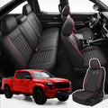 Custom Fit Seat Covers Full Set Black and Red F2127