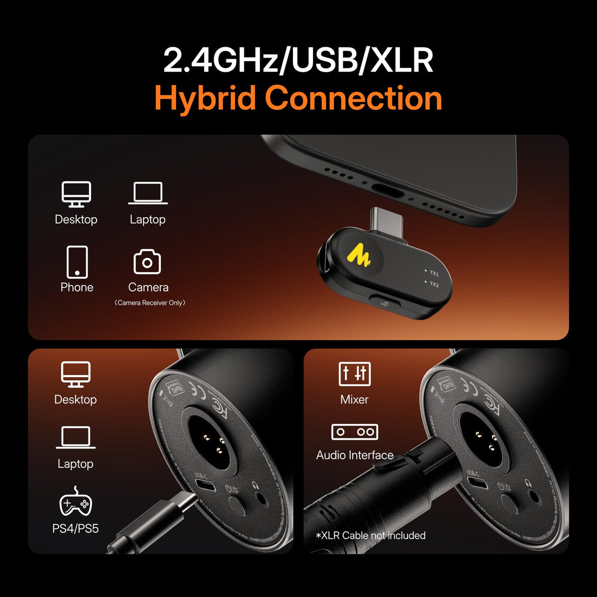 Hybrid Wireless Podcast Microphone K410