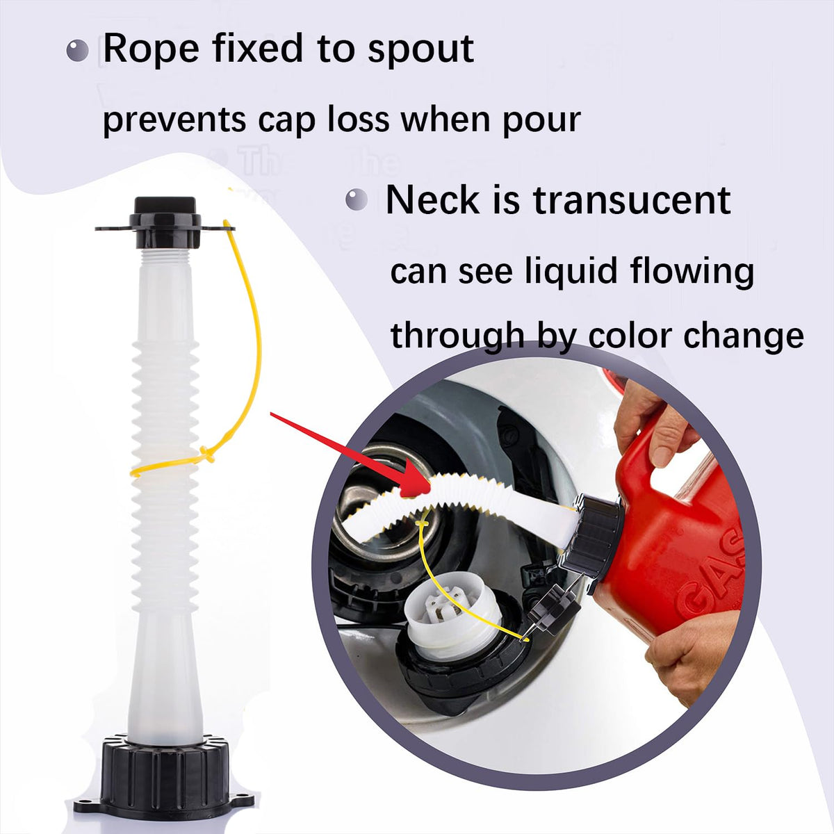 Gas Can Spout Replacement Kit with Flexible Pour Nozzle V709736
