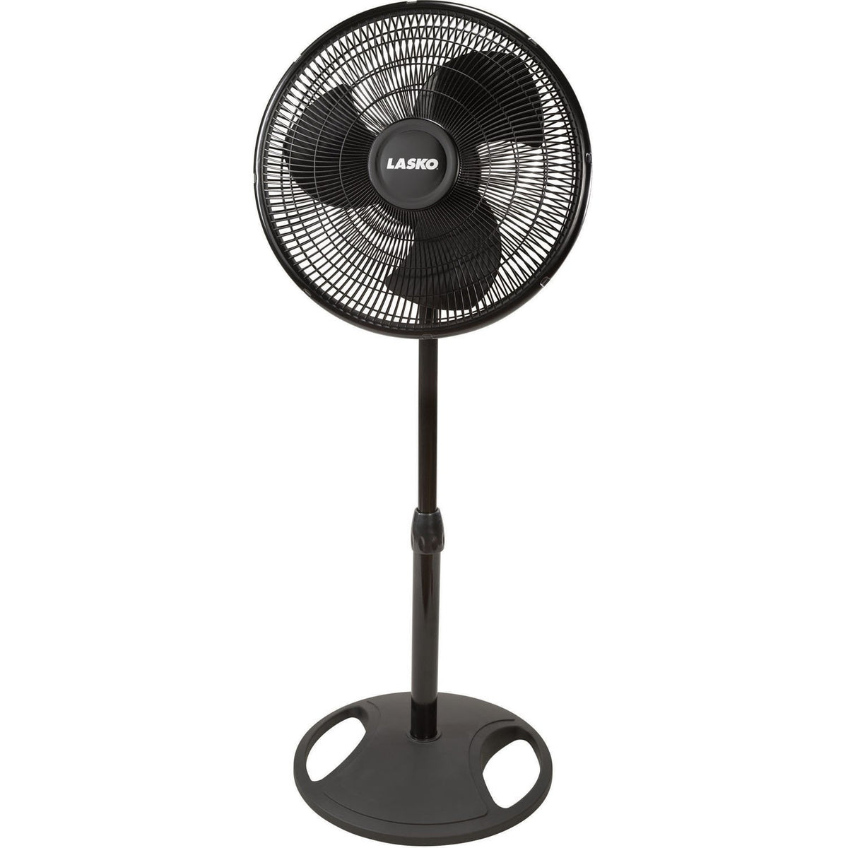 16 Inch Oscillating 3 Speed Pedestal Stand Fan, Black (2 Pack) O19493