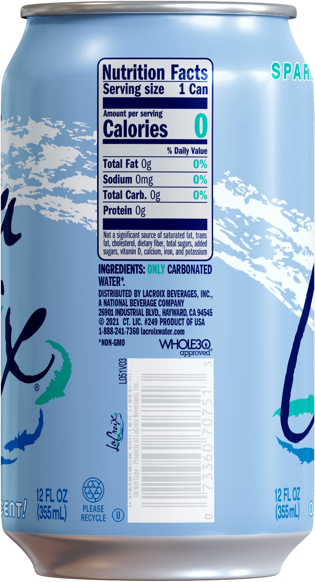 Sparkling Water 12 Fl Oz (pack of 8) U386141