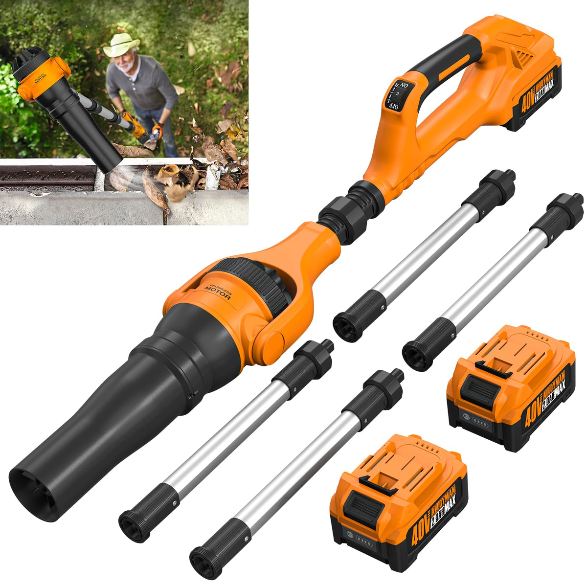 40V Cordless Leaf Blower 580CFM 180MPH X53608