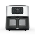 6-Quart Air Fryer with 5 Cooking Functions, Stainless Steel & Black L542