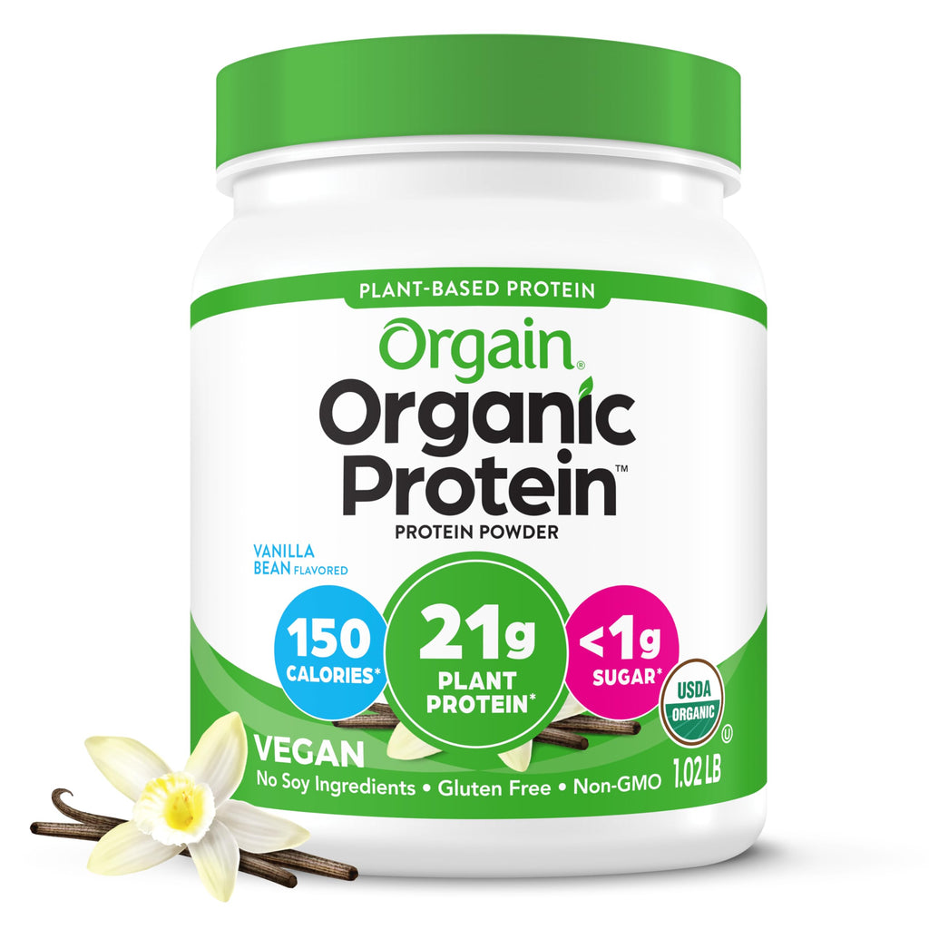 Organic Vegan 21g Protein Powder Vanilla Bean 1.02 lb I658