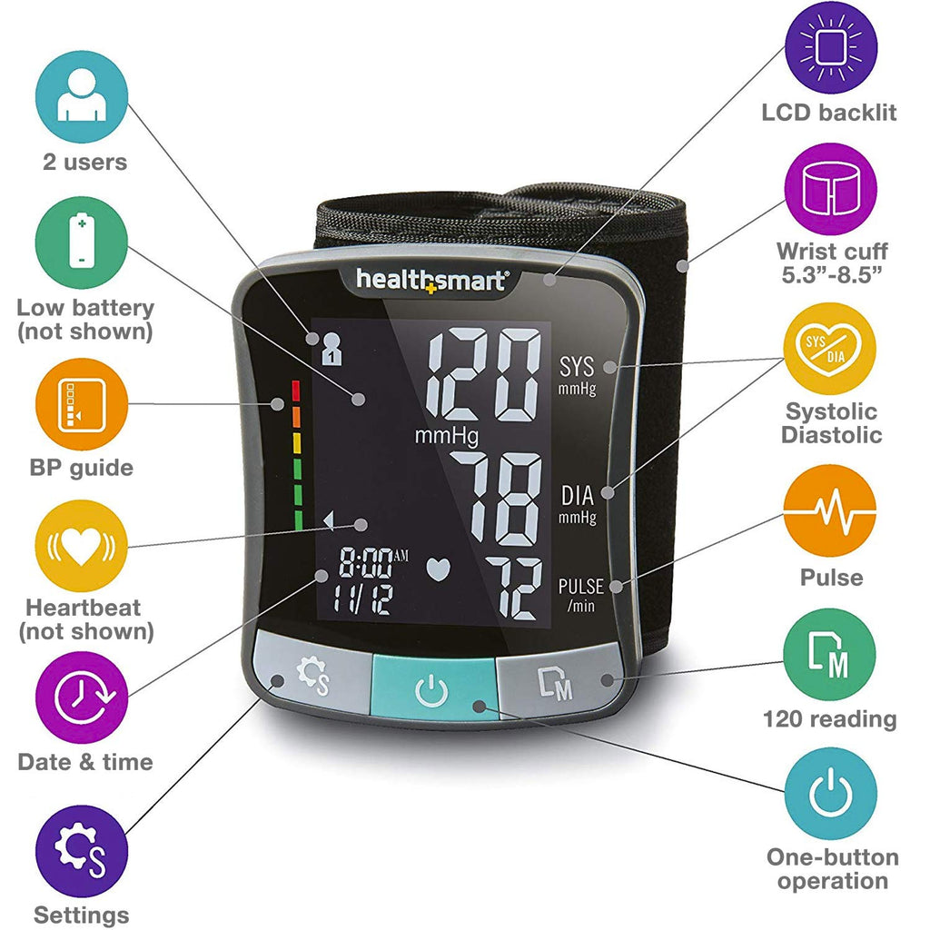 Digital Wrist Blood Pressure Monitor with Cuff H27849