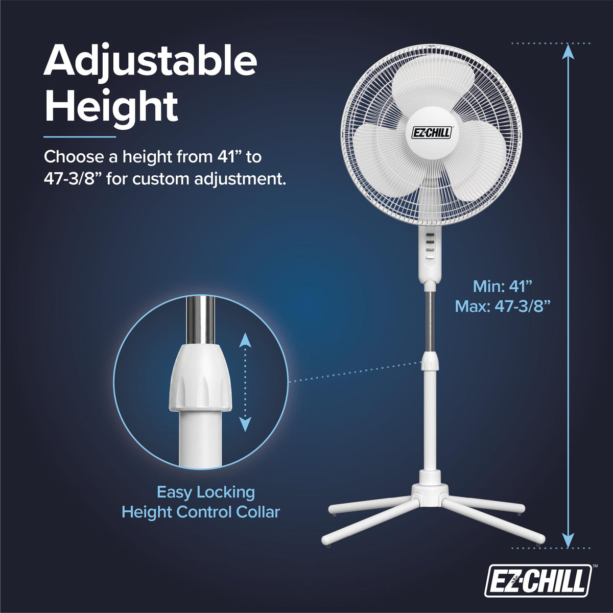 16" Oscillating Pedestal Fan White P15982