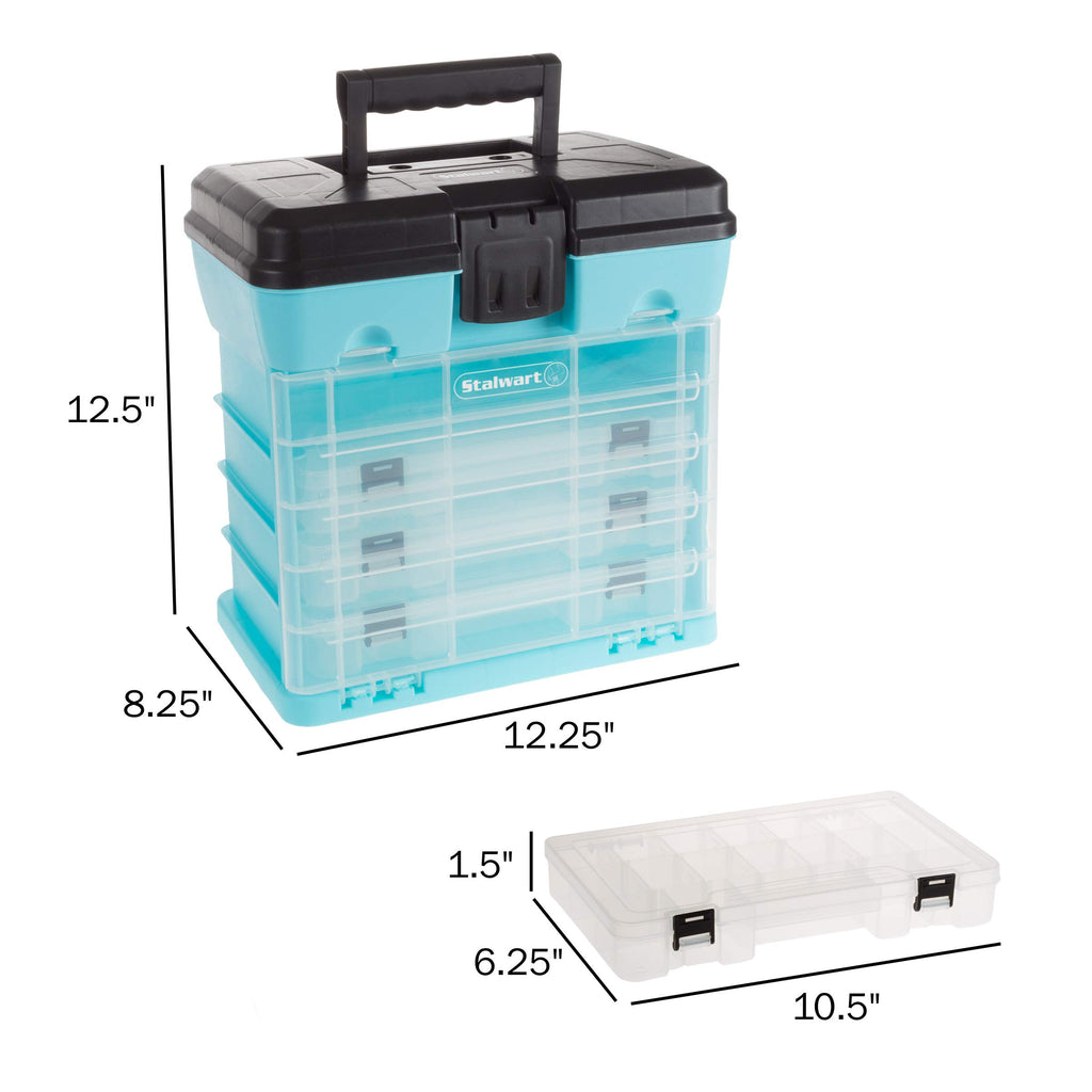 Light Blue Small Parts Organizer Box B937
