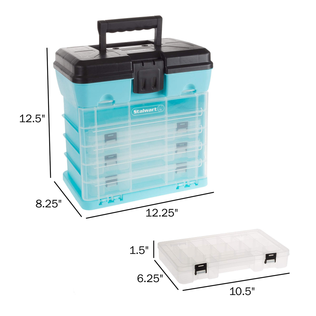 Light Blue Small Parts Organizer Box B937