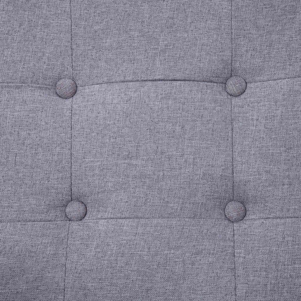 Light Gray 2-Seater Fabric Loveseat Sofa with Steel Legs A777413