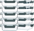 10 Pack 22 oz Glass Food Storage Containers with Lids R625