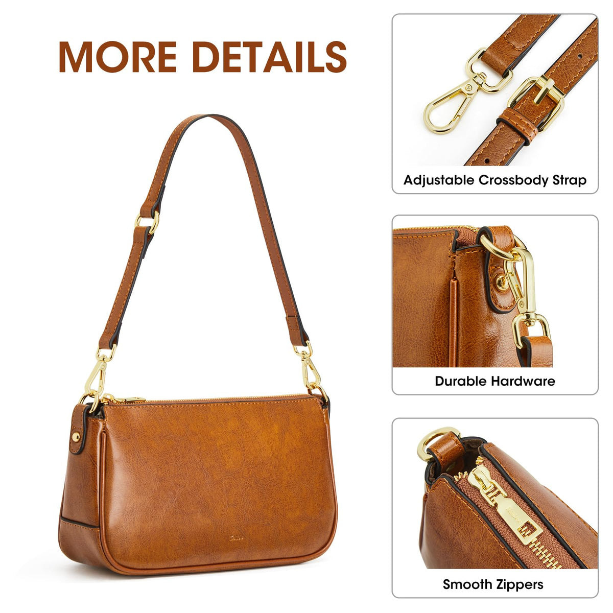 Leather Crossbody Bags with 2 Straps L2699