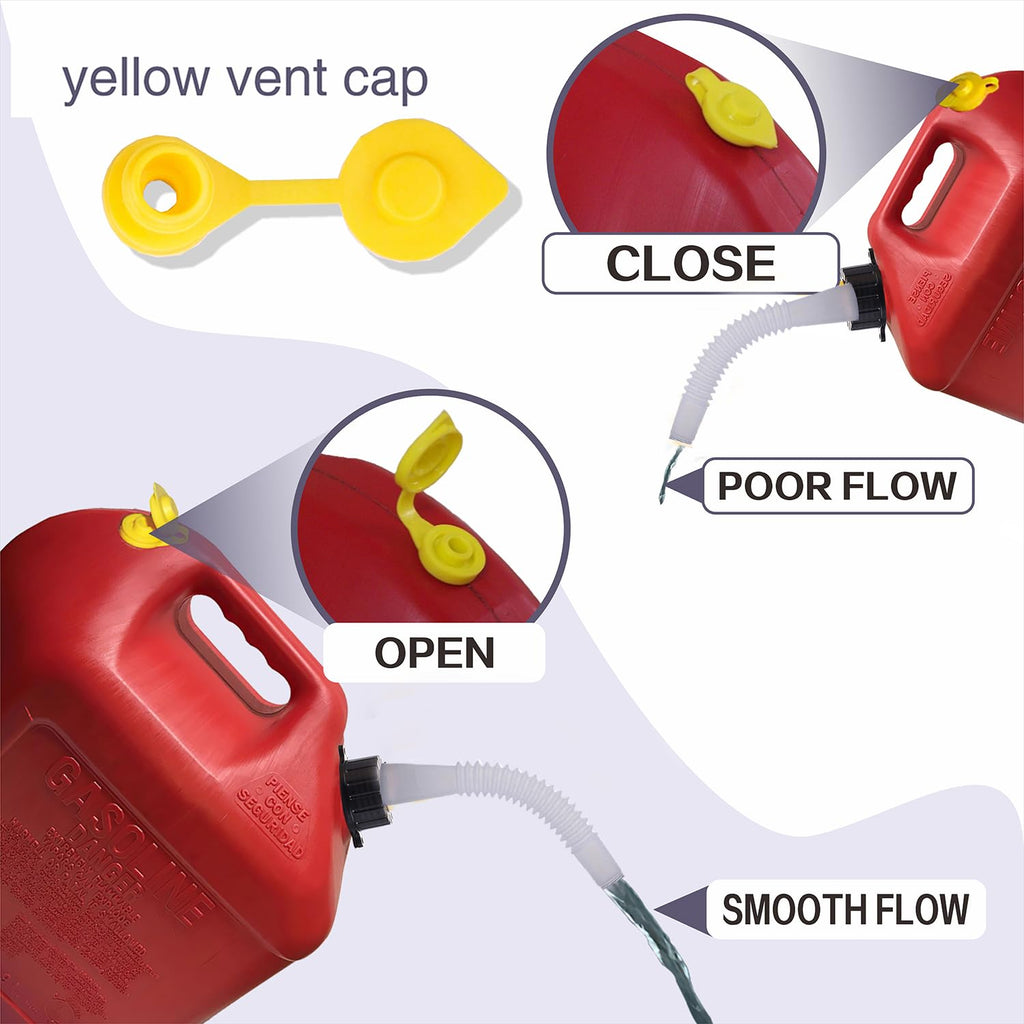 Gas Can Spout Replacement Kit with Flexible Pour Nozzle V709736