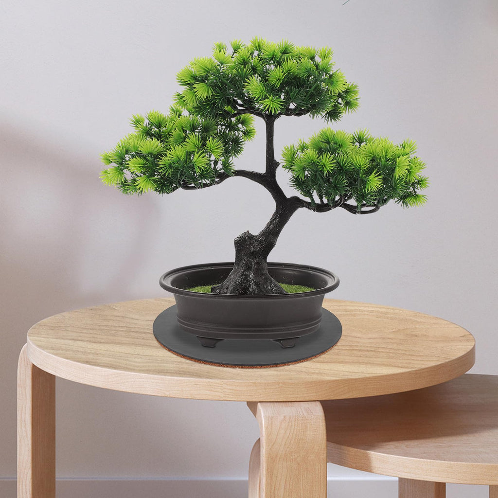 4pcs Round Cork Coasters with ABS Base E998
