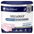 Pink X-Large Adult Diapers with Tabs, 4 Count O262536