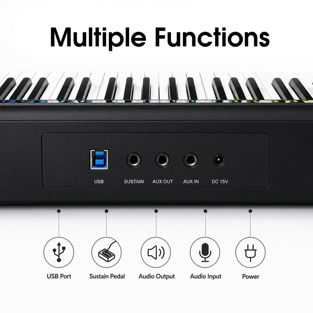 88-Key Weighted Hammer Action Digital Piano Keyboard O30475