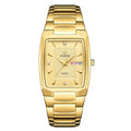 Square Stainless Steel Analog Quartz Watch with Date R1571